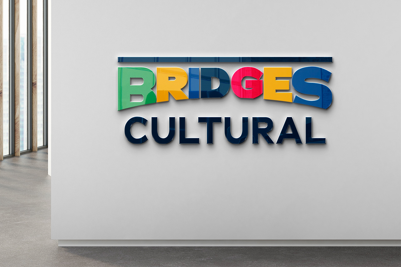 design-identidade-visual Imagem demonstrativa da identidade visual desenvolvida para o cliente Bridges Cultural.