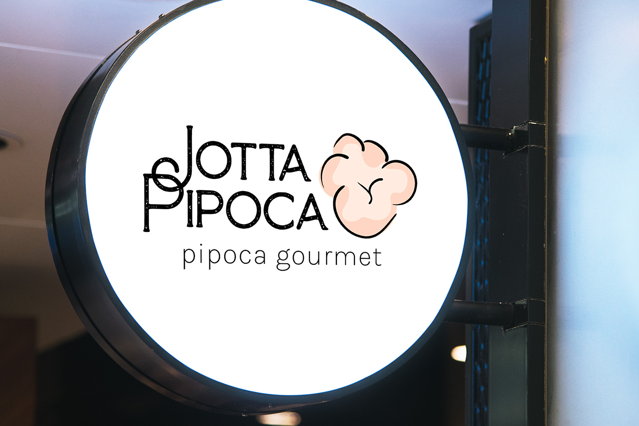 design-identidade-visual Imagem demonstrativa da identidade visual desenvolvida para o cliente Jotta Pipoca.