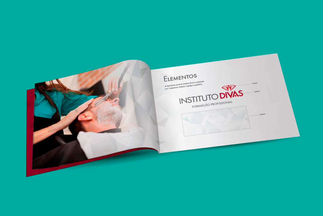design-criacao-visual-manual-de-marca Imagem demonstrativa de arte de manual de marca desenvolvido para o cliente Instituto Divas.