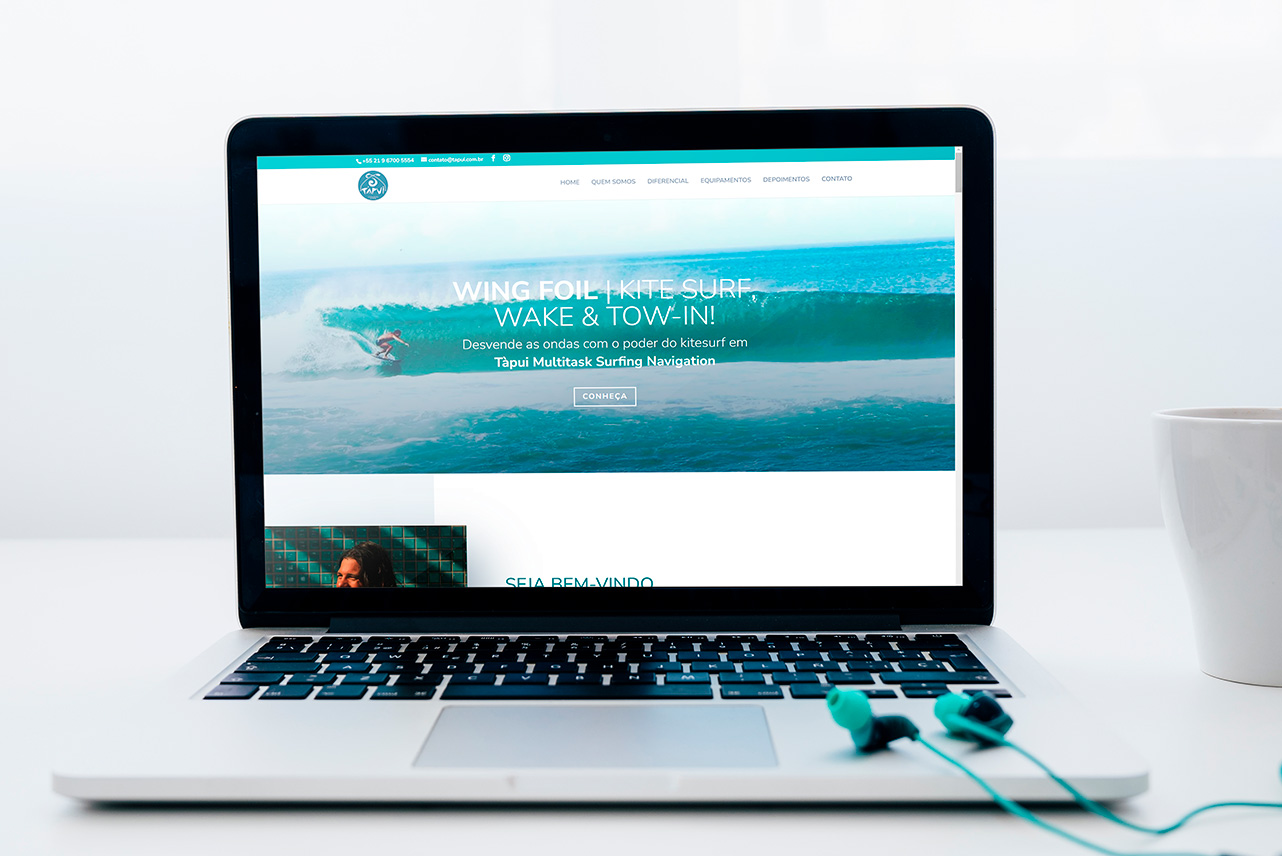 design-site-wordpress Imagem demonstrativa do site desenvolvido para o cliente Tapui Surf.